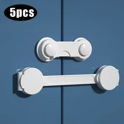 Cerraduras de protección de seguridad multifunción, cerradura de seguridad para bebés, protección para niños, inodoro, refrigerador, hebilla de puerta, 2/5 Uds.