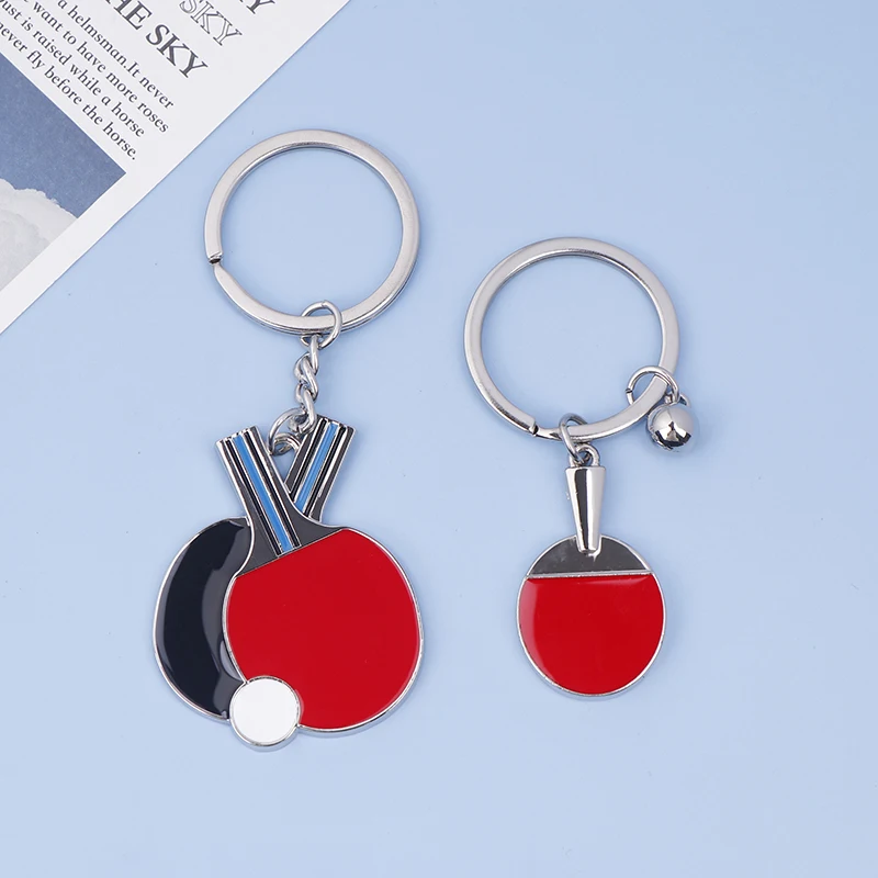 ミニ卓球ラケットキーホルダー,かわいい,ピンポンパドルペンダント,男性と女性のためのキーリング,バックパック,車の飾り