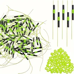 50pcs/100pcs Bobber Stops for Fishing Floats,Bobber Stops Slip Knots with Fishing Beads
