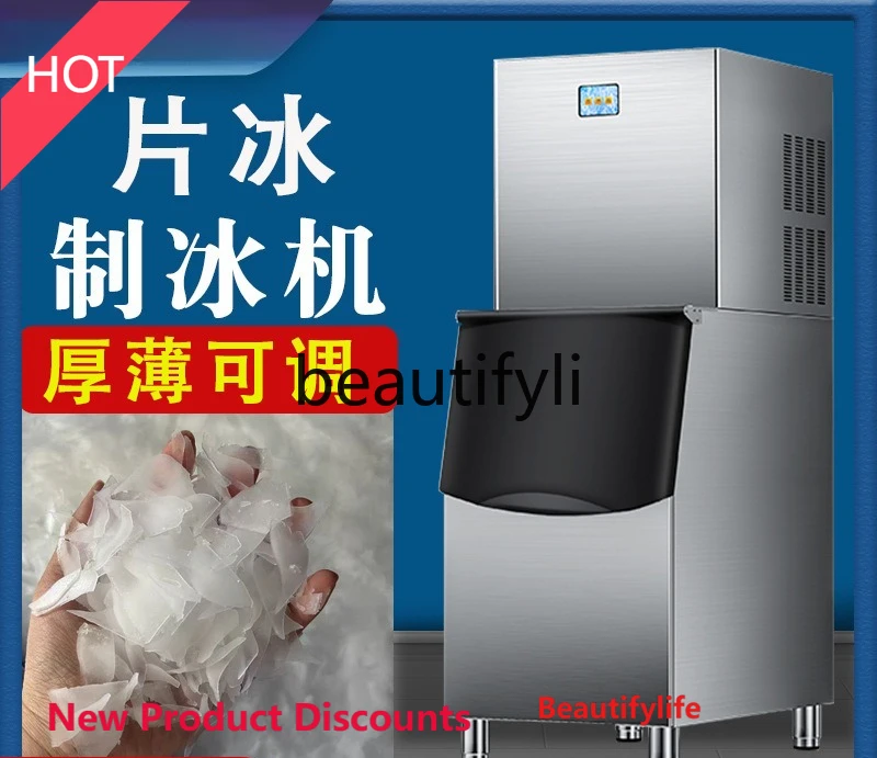 Máquina de hielo en escamas smt45 para restaurante con ollas calientes, supermercado, tienda, conservación de mariscos, máquina de hielo automática