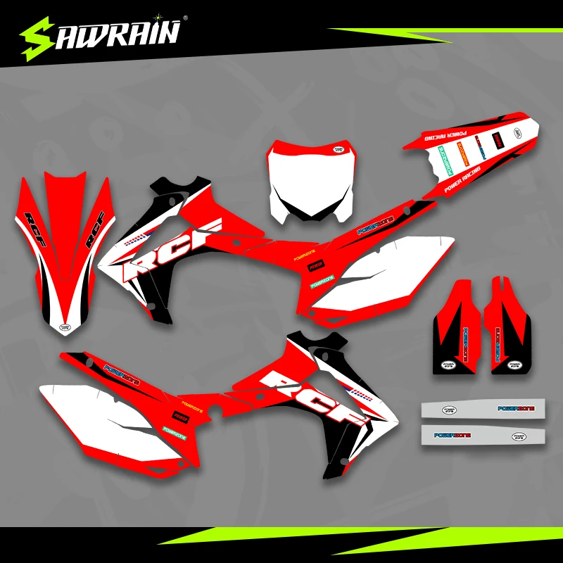 

Sawrain Motorcycle Graphics Backgrounds Decal Stickers Kits for HONDA 14-17CRF250 13-16CRF450 03