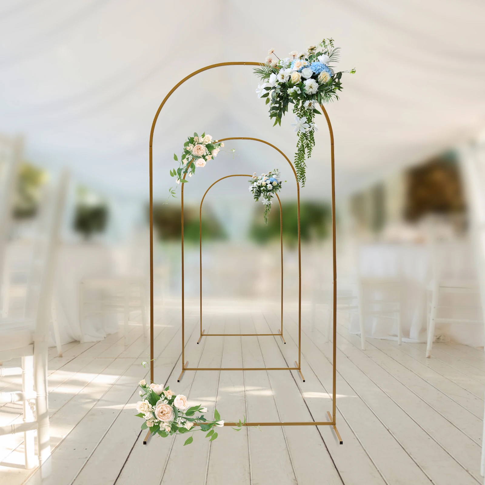 Imagem -02 - Arco do Casamento Backdrop Stand Flower Frame para Cerimônia de Casamento Decoração de Festa Nupcial 1.8 m 2.0 m 2.2m Altura Pcs