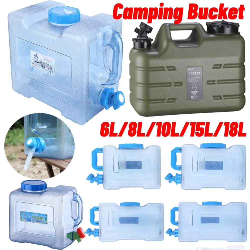 6/8/10//18l Camping Eimer Wassers ack große Kapazität Wasser beutel abnehmbarer Wasserhahn fahren