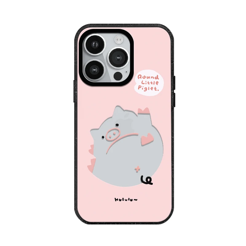 Cute Puppy With Headphones Little Pig Acrylic Phone Case With MagSafe For iPhone 16 12 14 1311 15 16 Pro Max Plus Anti-drop Case