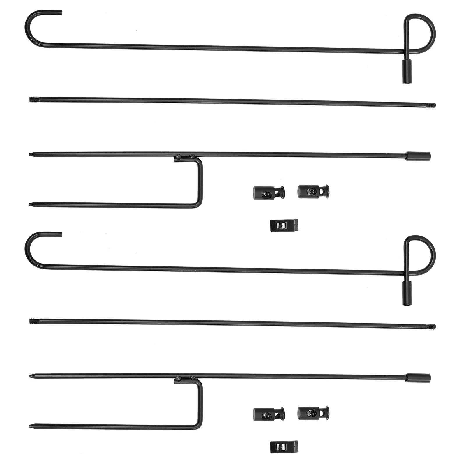 

2Pcs Black Garden Flag Stand Premium Durable Flag Holder for Lawn Yard Display Rack Stable Sturdy Outdoor Flagpole Accessory