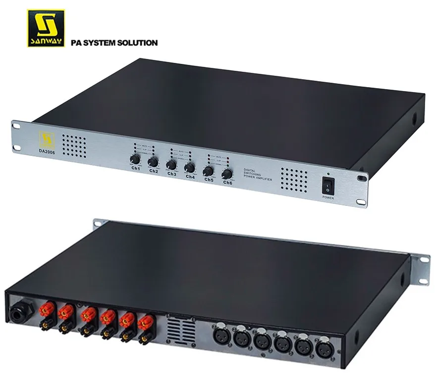 

DA2006 6-Channel 2700W Class D Audio Amplifier Metal Shell for Studio Use