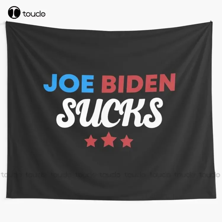 New Joe Biden Sucks Funny Anti-Biden Election Political Tapestry Yellow Tapestry Blanket Tapestry Bedroom Bedspread Decoration