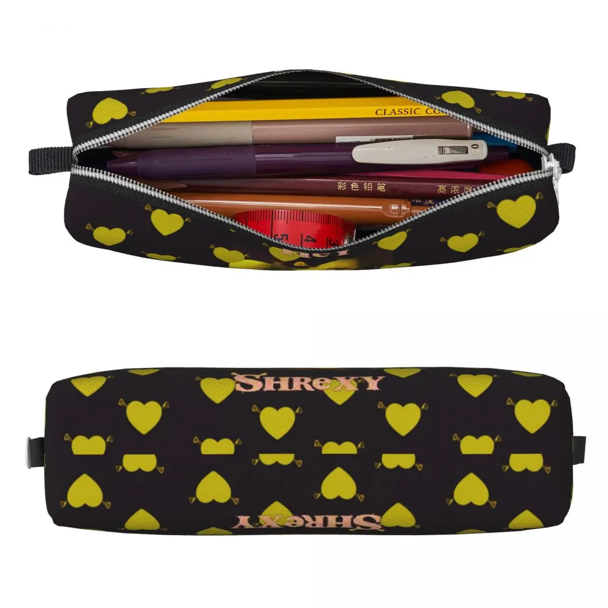 Hey Shrexy Shrek Meme Pencil Cases Unique Cartoon Pencilcases Pen Box Kids Large Storage Bag Office Gift Stationery