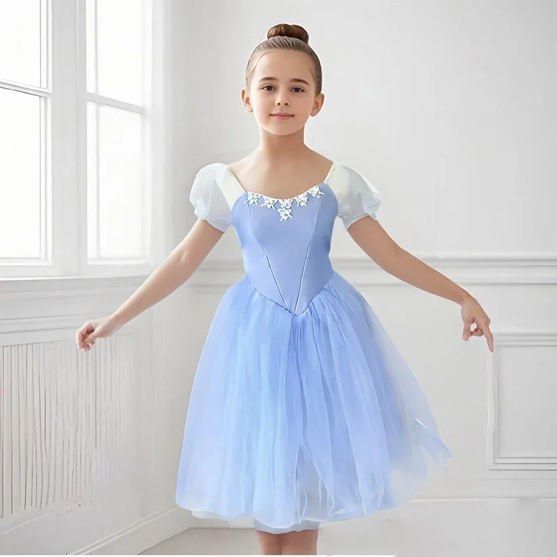 

Платье принцессы с пышными рукавами для девочек, детский карнавальный костюм, балетная юбка-пачка, вечерняя одежда, новые поступления