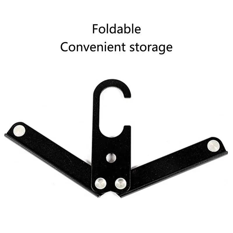 Camping Clothes Hanger Aluminum Alloy Foldable Travel Hangers Closet Clothes Hangers Portable Lightweight And Durable