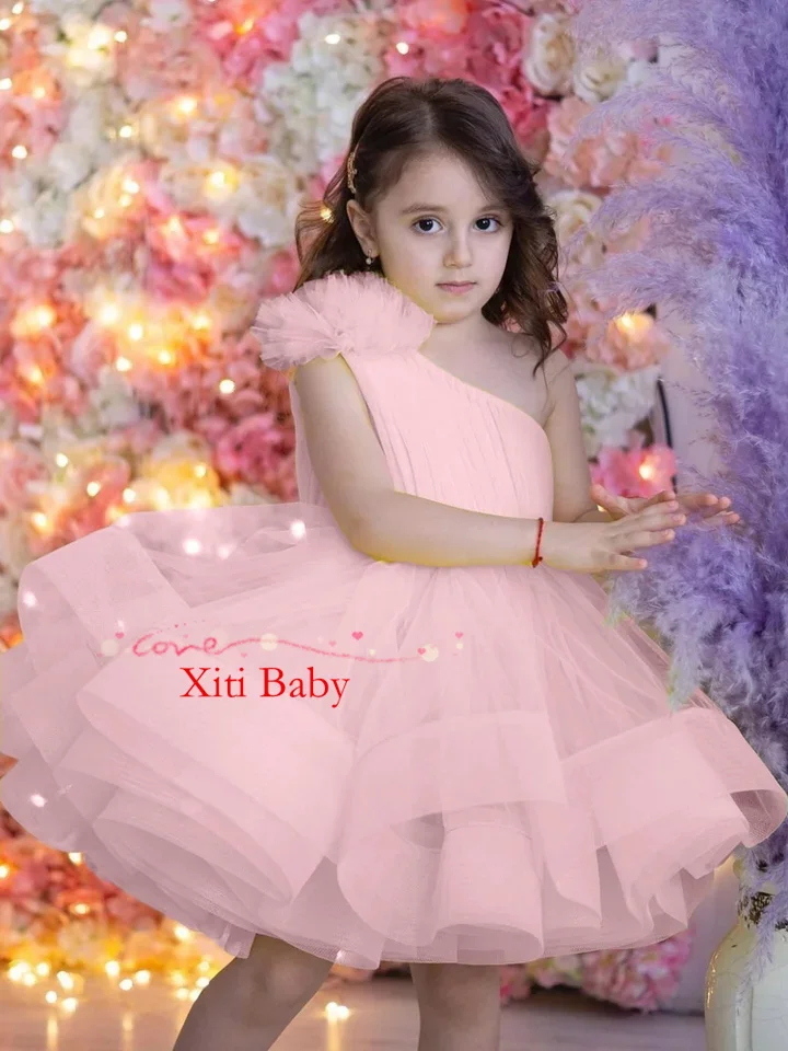 

Luxurious Puff Baby Girls Dresses Tiered Infant Girls Birthday Party Gown Christmas New Year Dress Gift 1-11 Years