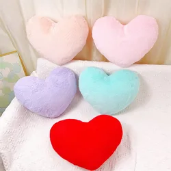 Faux Rabbit Fur Heart Pillow Creative Heart-shaped Sofa Cushion Bedside Decorative Ornaments Cute Pillow Chair Cushion