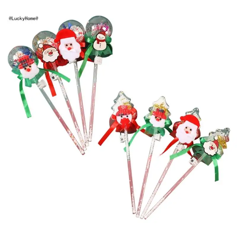 Set of 4 Christmas Star Flashing Sticks For Creating Pleased Party 11UA