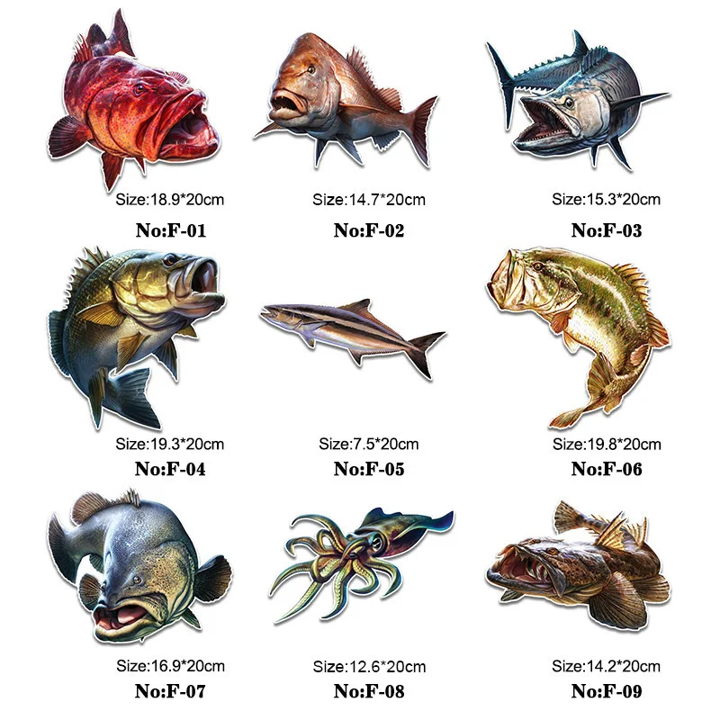 Pegatinas impermeables NUNATAK para caja de señuelos de lubina - imagen 4