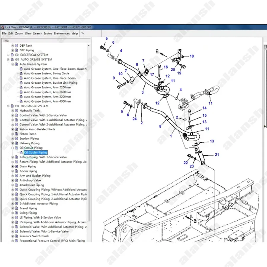 For Komatsu LinkOne EPC 2022 FULL Offline Parts Catalouge + Nitro Obd