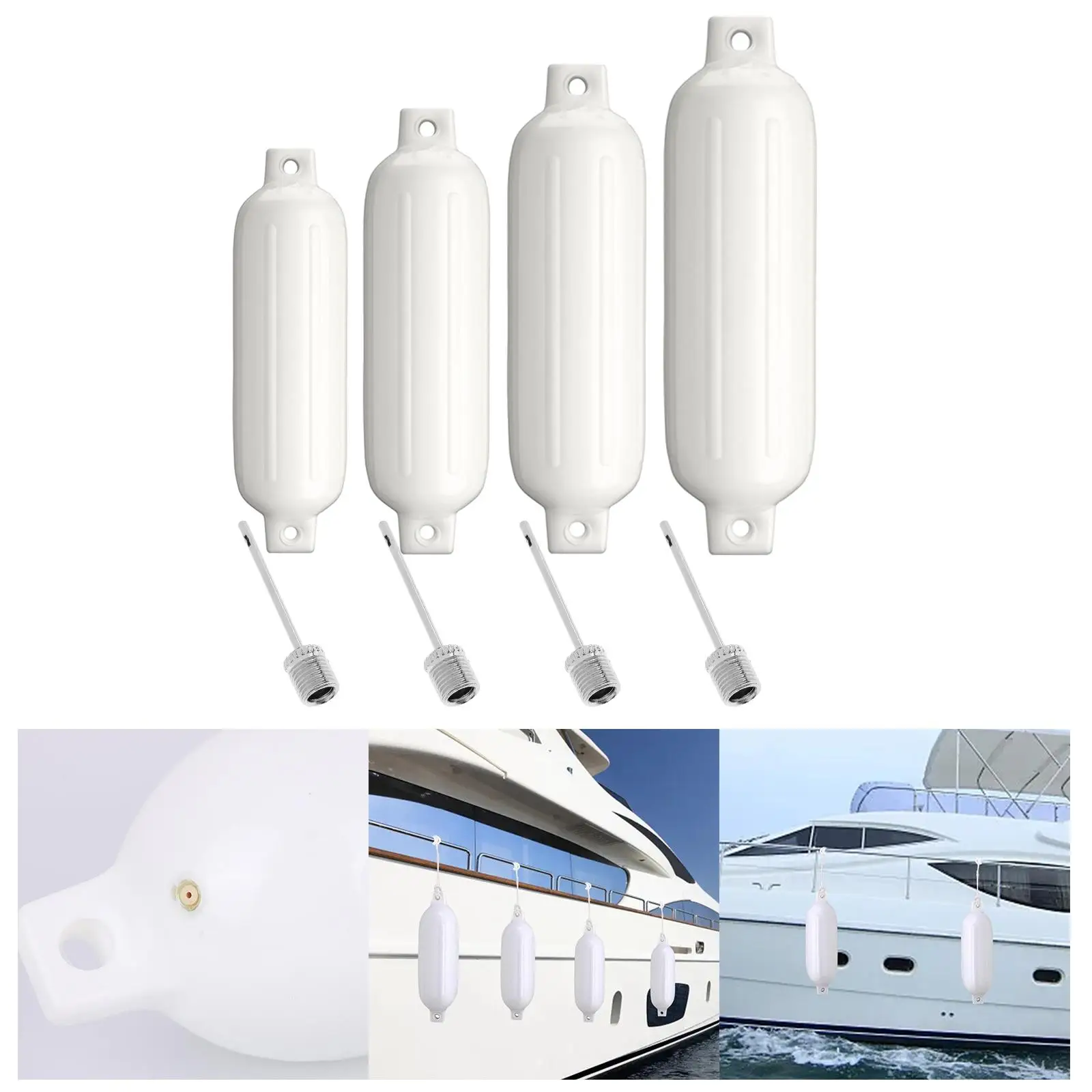 Inflatable Boat Fender Shockproof Universal Anti Collision Protector Boat Dock Bumpers for Sport Boats Sailboats Bass Boats