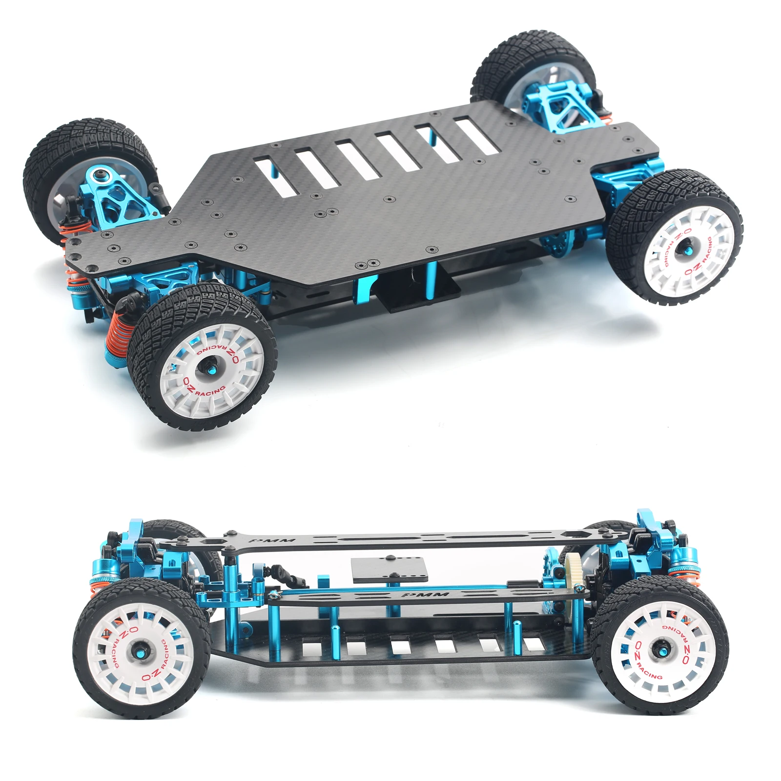 Zestaw zdalnie sterowane auto do driftu Touring On-Road Tamiya 1/10 z metalowymi i węglowymi TT-02 podwozie z zestaw ze szkieletem 4WD