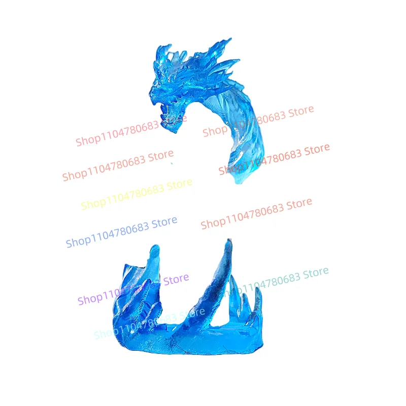 Blocs de construction MOC, figurines miniatures, présentoir de Dragon d'eau, accessoires de dessin animé, modèle ornements, jouets décoratifs, cadeaux