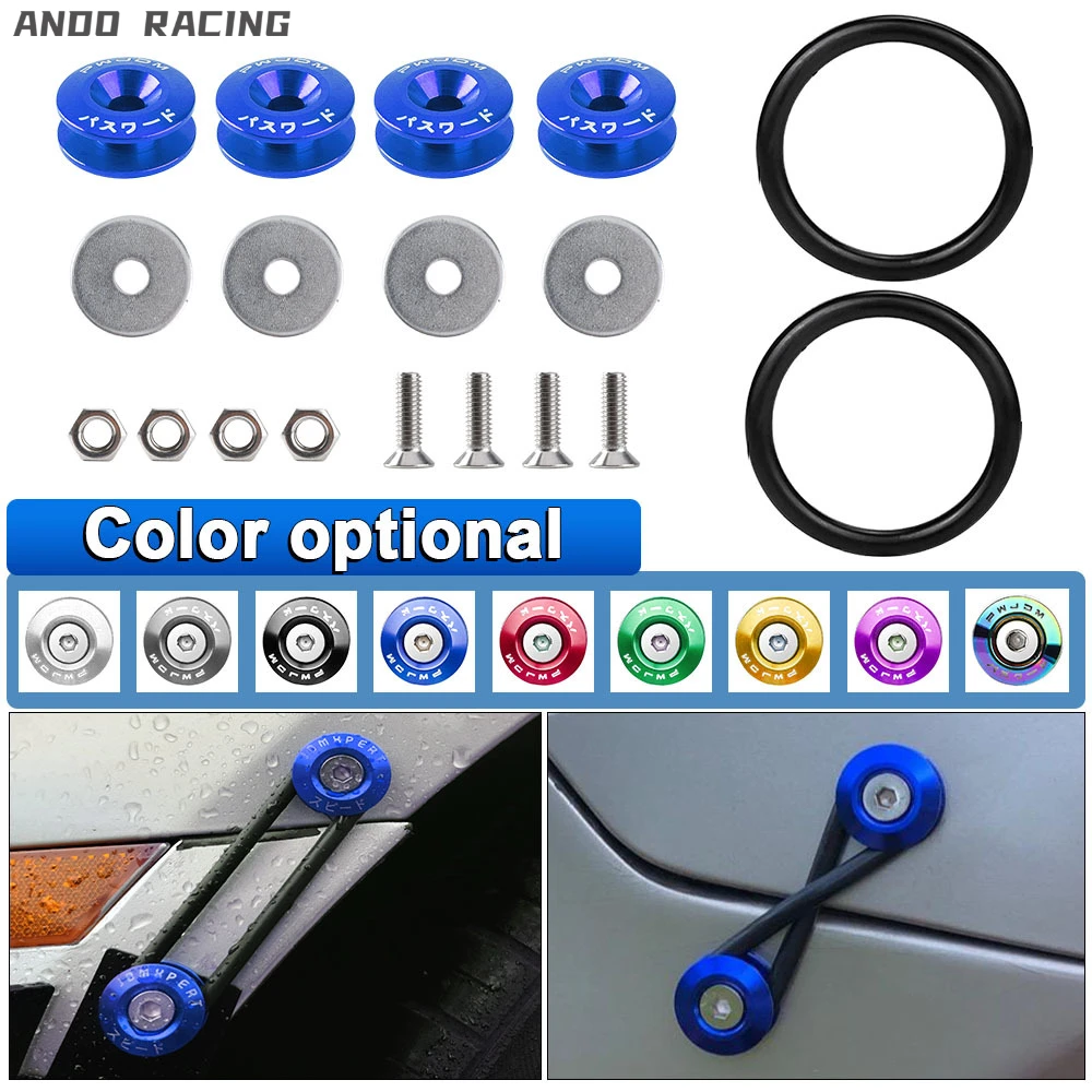 Aluminum Universal Quick Release Fasteners Bumper Fender Washers For Honda Civic Kia Mitsubishi Detachable Screws