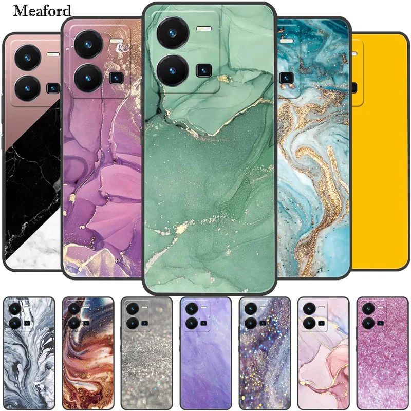 Case For Vivo V25 V25E Marble Soft Silicone TPU Phone Back Cover for Vivo V25E V25 E Funda for VivoV25 V2201 V2202 Cartoon Coque