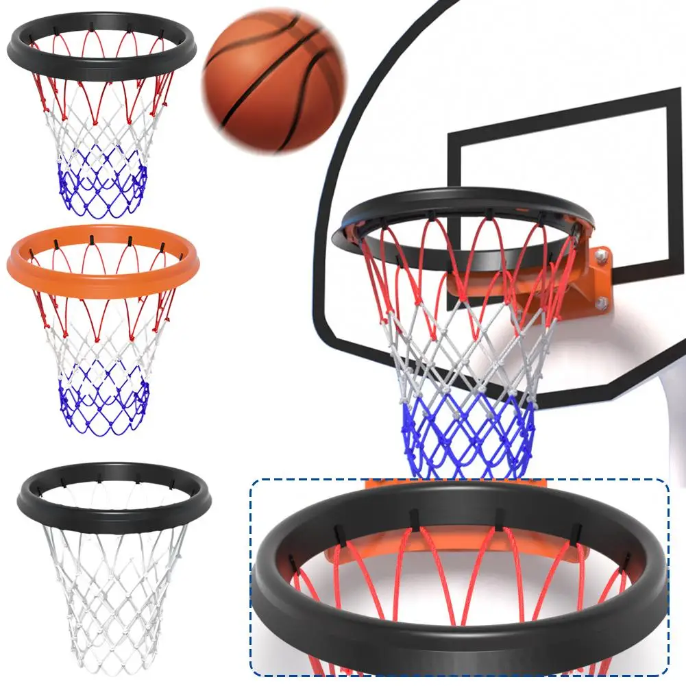 Filet de basket-ball intérieur et extérieur portable en PU, cadre professionnel, accessoires amovibles, C6r8