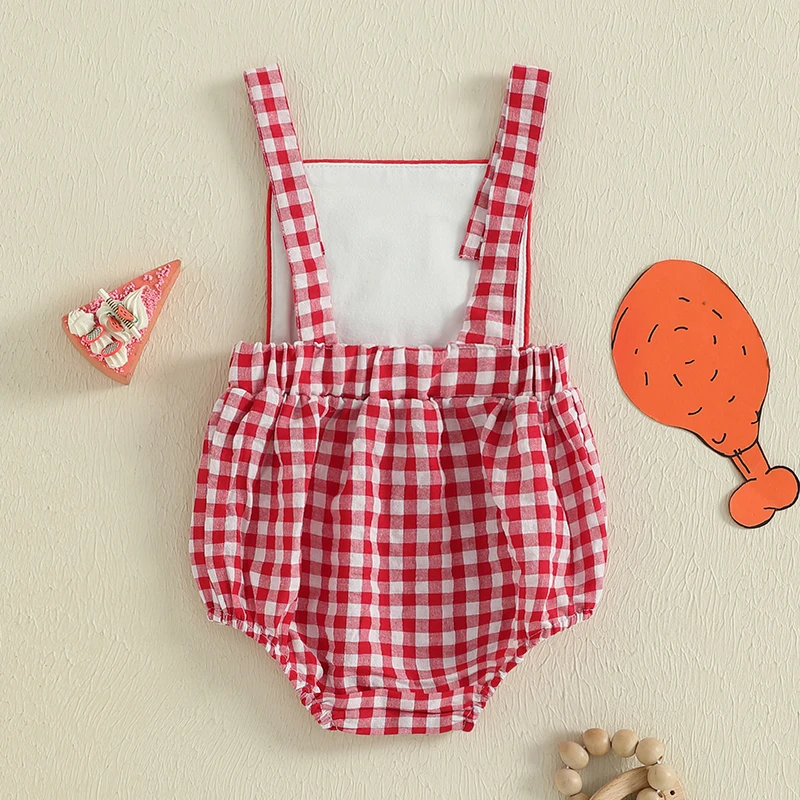 بذلة للأولاد الرضع رائعة بدون أكمام مع تطريز حيوان لطيف وزر إغلاق أمامي لملابس الصيف