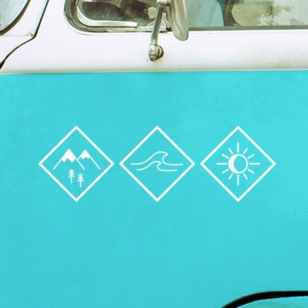 Camper Wave Mountain Nature Car Styling Decals Camper Van Decor Stickers Accessories Vinyl Decoration Van Life Decoration