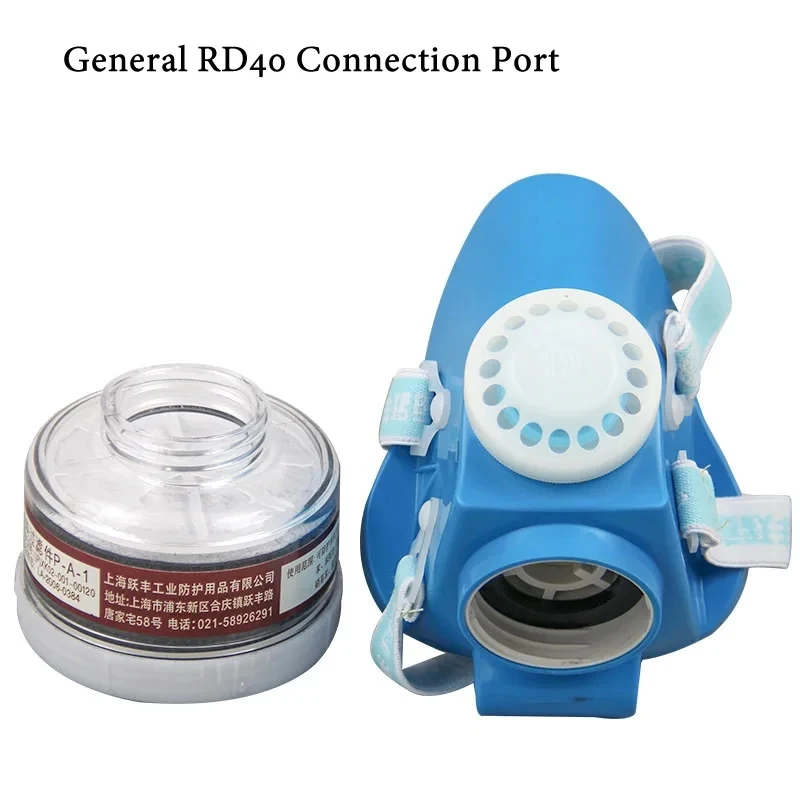 P-A-1 Natural Rubber Blue Half Face Gas Mask Breath Protection For Polishing Welding Pesticide Spraying Work Safety Respirator