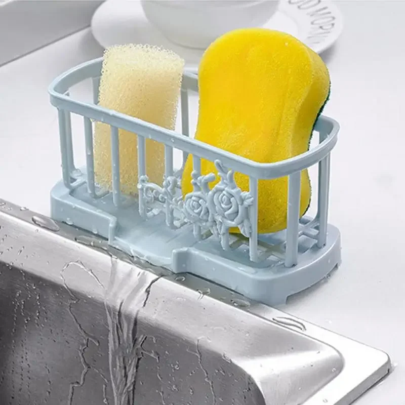 Kitchen Sink Drain Rack Storage Basket Sponge Dishcloth Holder Removable Household Bathroom Soap Dispenser Organizer Shelf