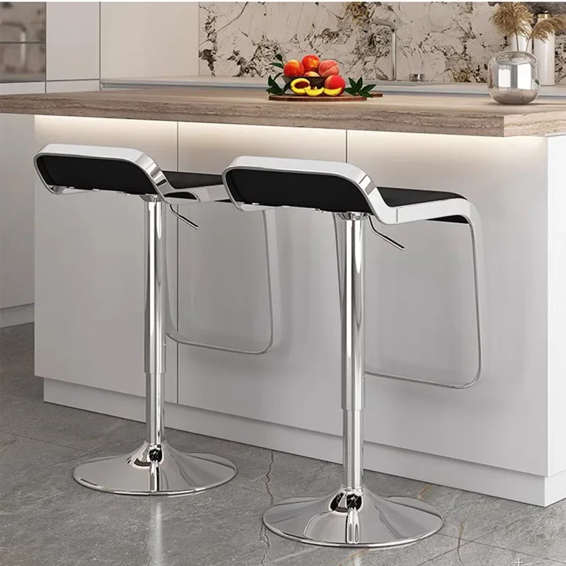 High Quality Modern Bar Chairs Silver Adjustable White Stylish Nordic Swivel Comfortable Bar Chairs Alto Furniture