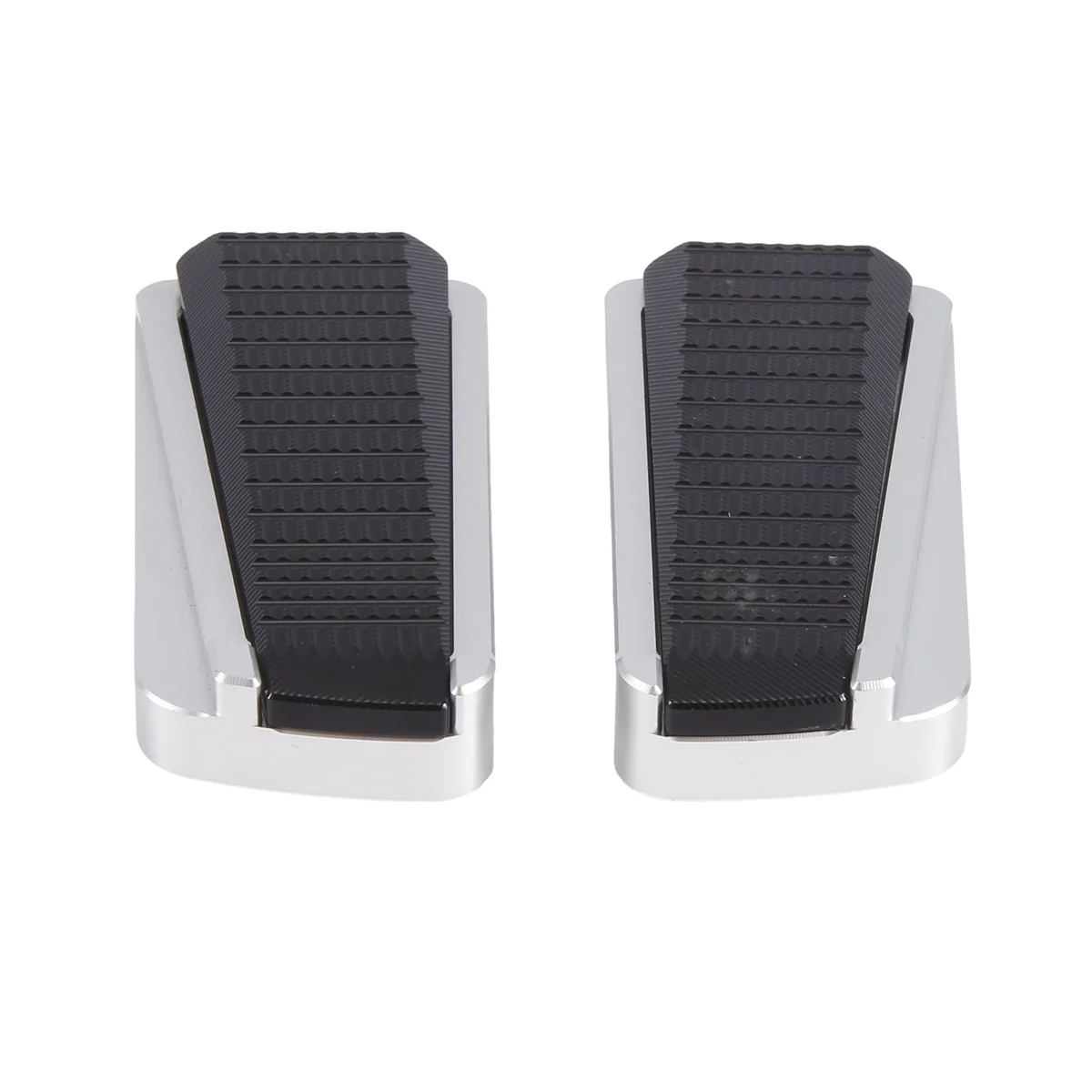 

Motorcycle Front Foot Pegs Widen Footrest Pad Foot Rests Pedal for VOGE DS525X DS 525 X 525DSX 525 DSX(Black+Silver)