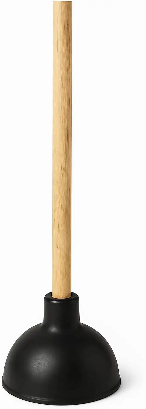 

Heavy Duty Toilet Plunger for Clogged Sinks and Bathroom Drains - Dual Purpose Flap Cleaner