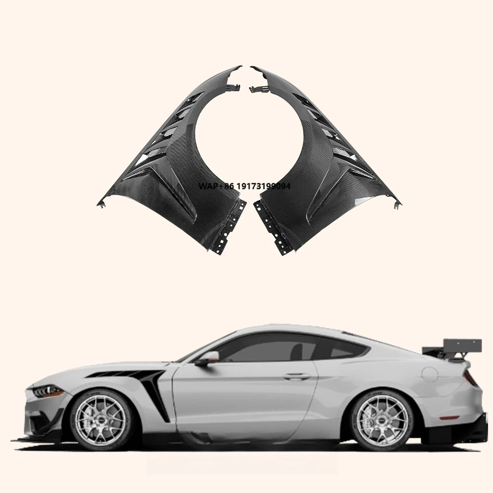 

For Mustang S650 2024 GT Style Vented Carbon Fiber Side Front Fender Pair