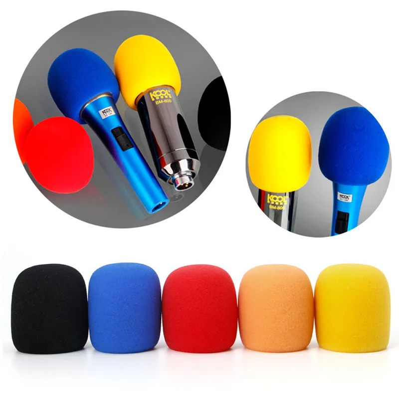 Colorful Handheld Stage Microphone Windscreen Sponge Foam Karaoke Audio Cover