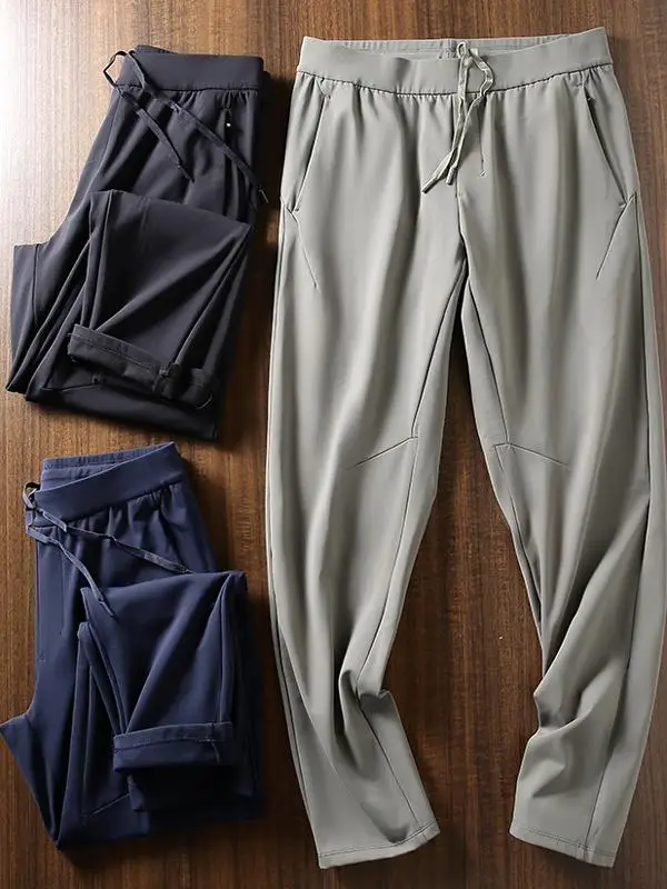 

Легкие теплые флисовые спортивные повседневные брюки для активного отдыха с эластичным поясом, осенне-зимние, модные, прямые, длинные штаны