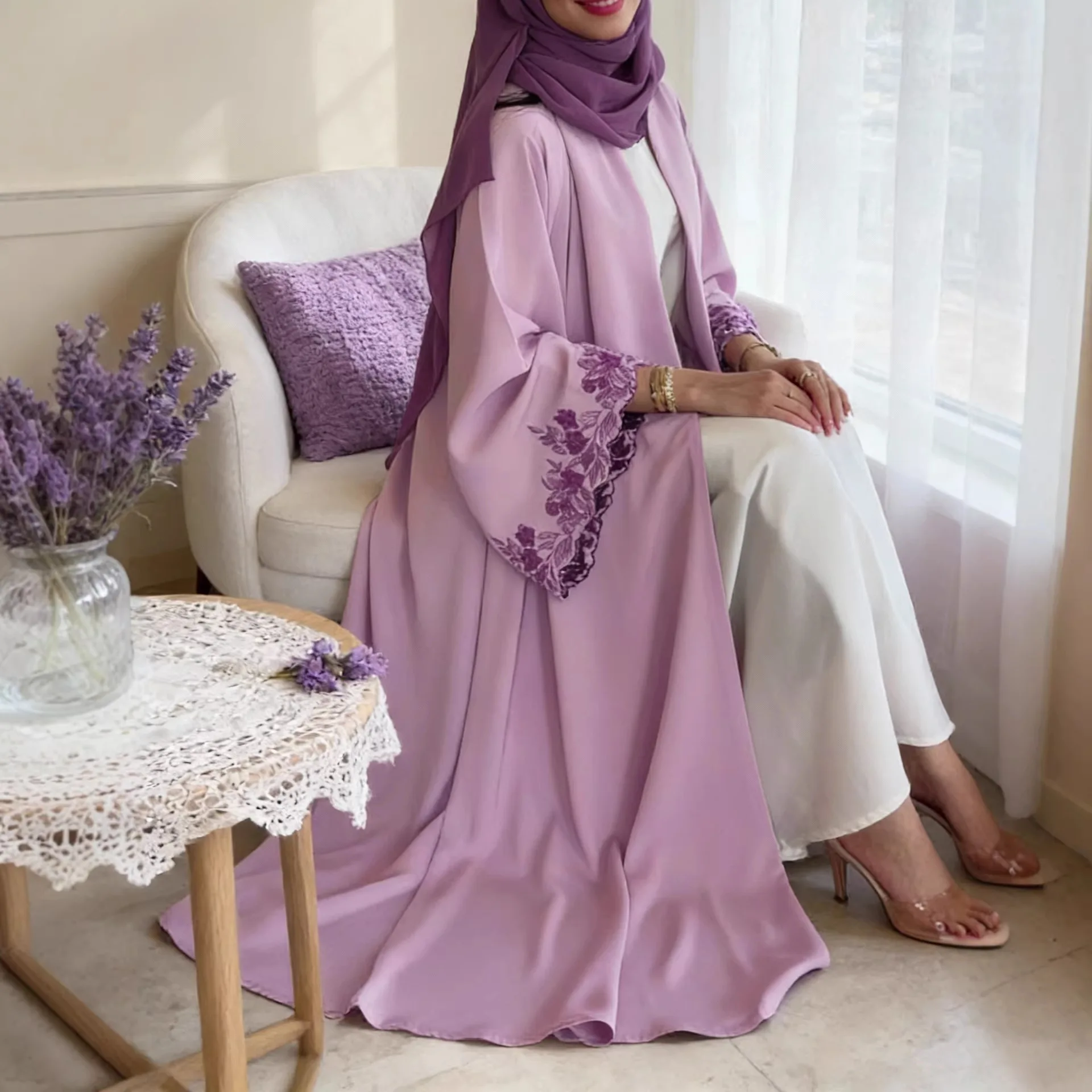 Embroidery Kaftan - Dubai Abaya Damen Cardigan Naher Osten