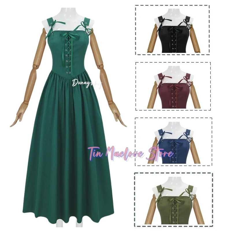 

Womens'S Medieval Renaissance Costume Cosplay Over Suit Dress Vest Victoria Princess Steam Punk Strap 2025