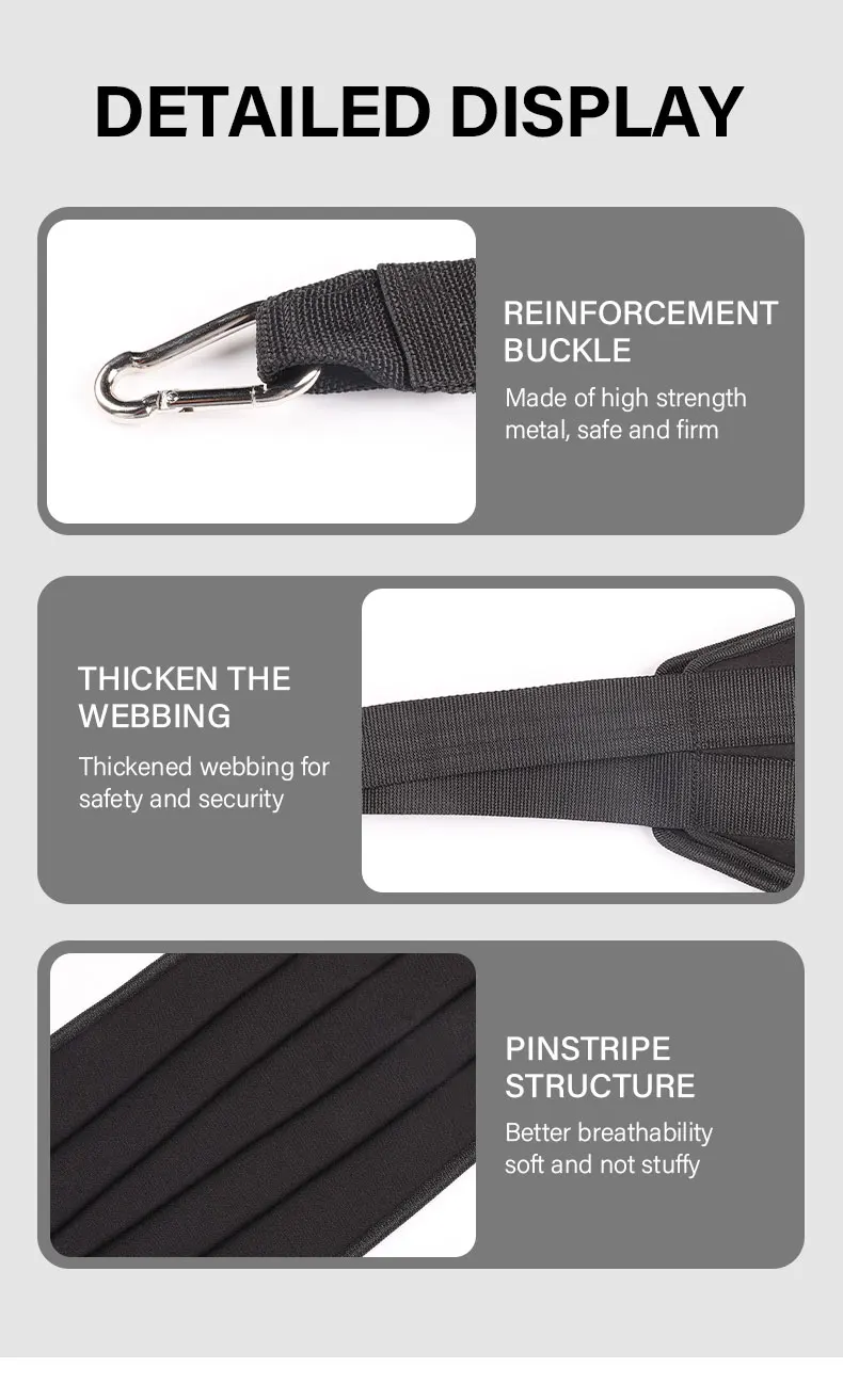 1 Stück Klimmzug-Armhalterung mit Bauchmuskel-Trainingsgurt, Einzelstangenhalterung, Hilfsgurt für Bauchmuskelkontraktion und Klimmzüge – Detail 11