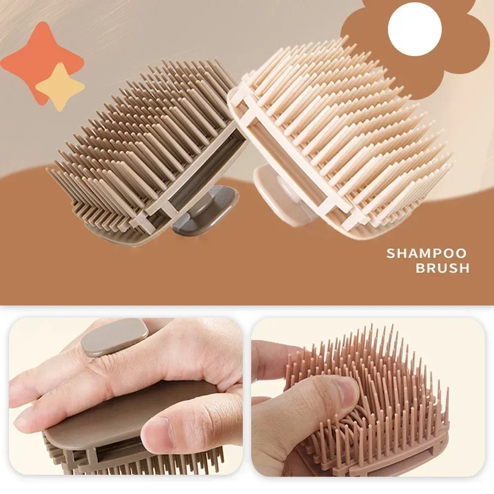 

1pcs Square Shampoo Brush Head Scalp Massage Comb Hair Comb Bath Shower Brush Body Scrub Exfoliator Salon Hairdressing Tools
