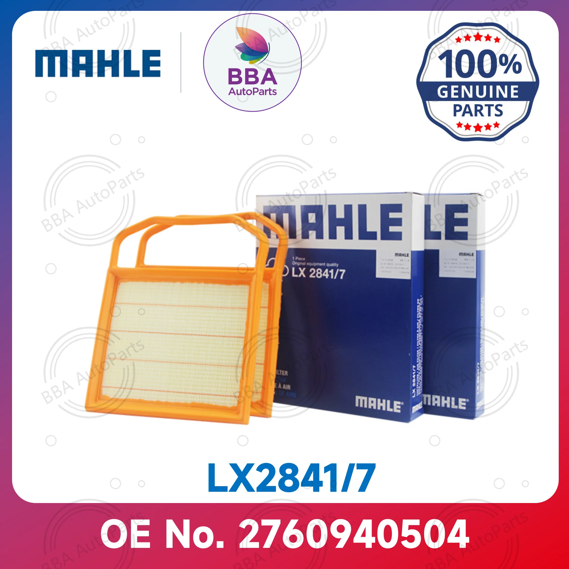 

Mahle LX2841/7 LX4509 Air Filter for Mercedes-Benz GL450 GLC GLE GLS ML400 Original Equipment Part Number 2760940504 A2760940504