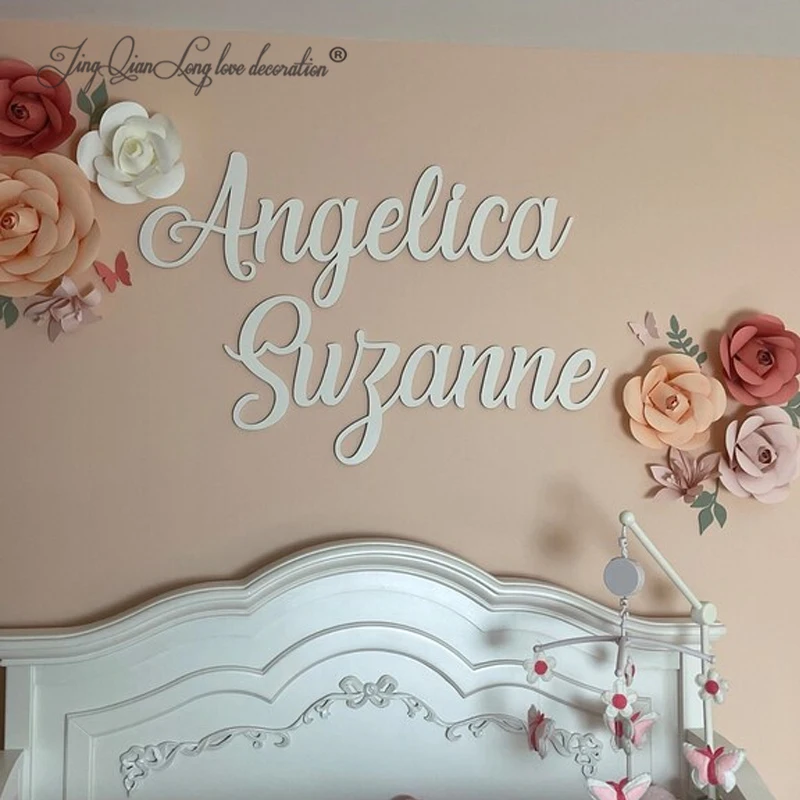 Custom Boy's Nursery Decor, First and Middle Name Signs, New Baby Gift, Wood Name Plaques for Above Bed or Crib