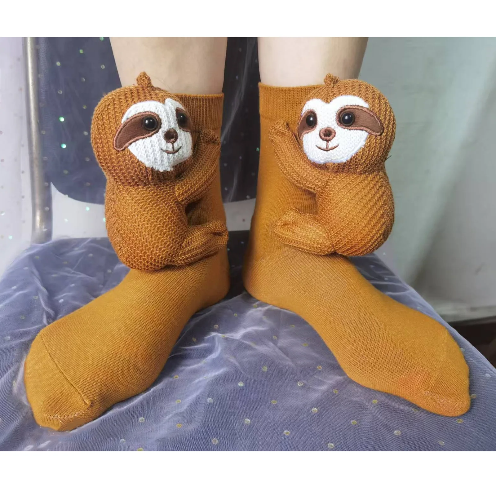 

New Trendy Men's And Women's Fashionable Cute Cartoon Long Socks Christmas Knitted Casual Floor Warm Socks