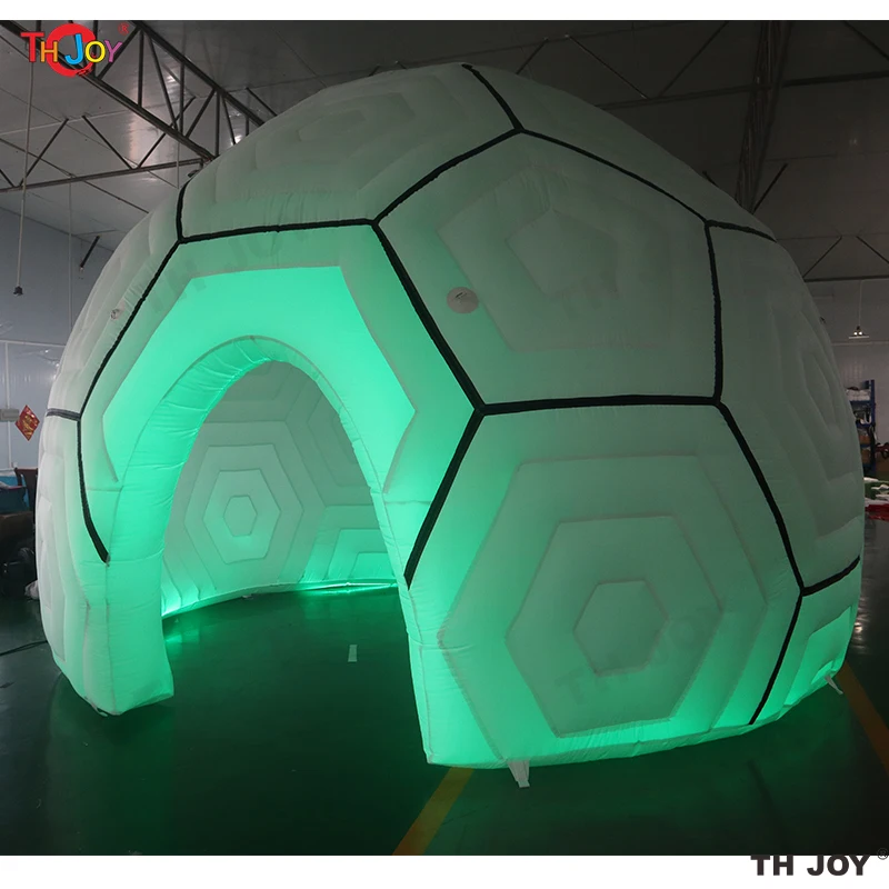 Namiot dmuchany w kształcie piłki nożnej 6m, namiot igloo, namiot kopułowy do campingu, hotelu, na sprzedaż.