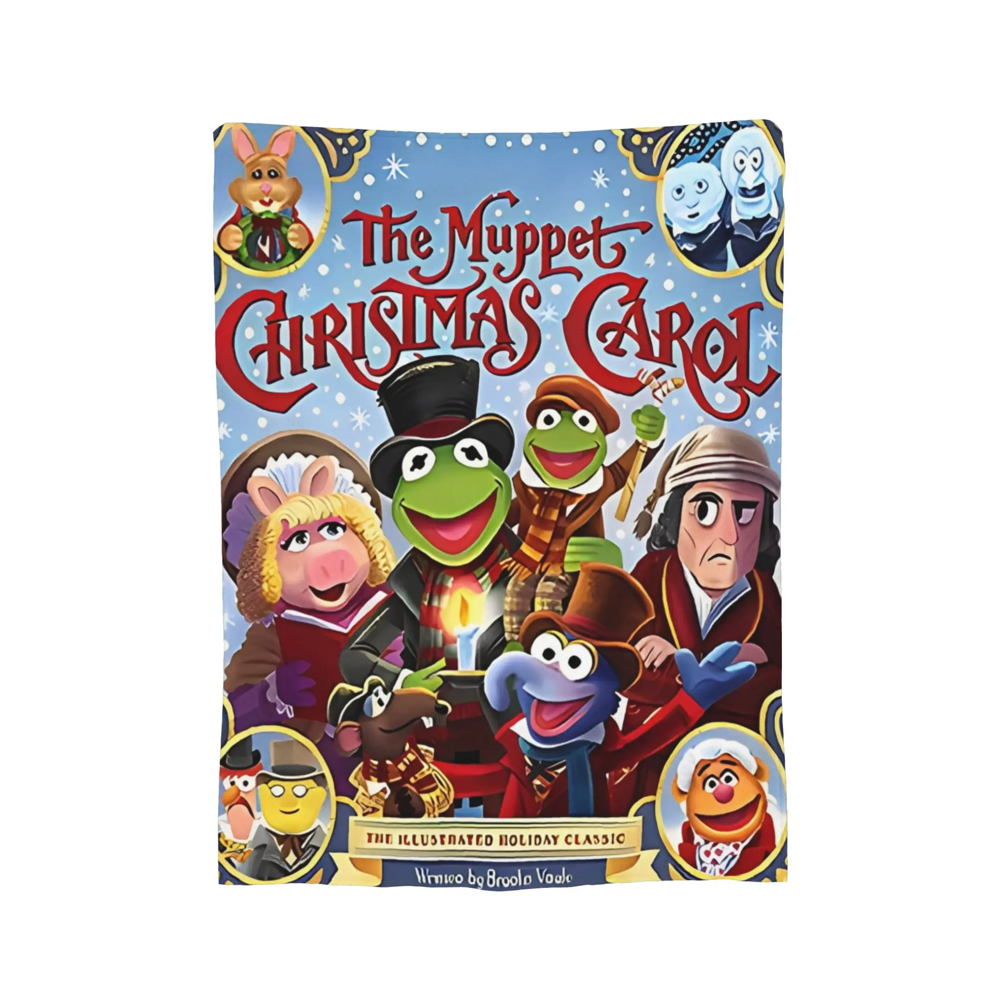 The Muppet Christmas Carol Fuzzy Blanket  Vintage Throw Blankets for Home Hotel Sofa  125*100cm Rug Piece