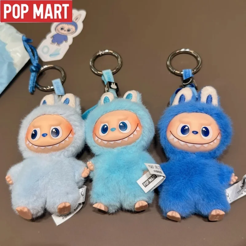حقيقي POPMART Labubu الوحوش دبوس لسلسلة الحب صندوق أعمى V4 اللعب قلادة من الفينيل الديكور مفاجأة هدية صندوق غامض