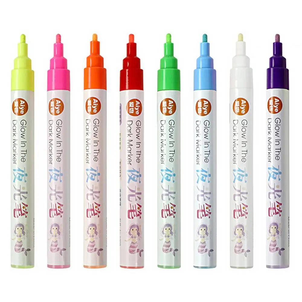 Colorful Highlighter Pen Luminous Pen Hand Painting Marker Pen Glowing In The Dark Highlighter Pen Creative Student Graffiti Pen