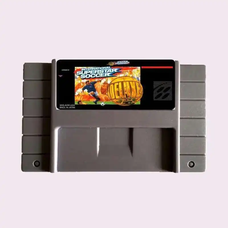 Tarjeta de juego gris grande NTSC de lujo, superestrella internacional de 16 bits, alta calidad, para reproductor de juegos versión de EE. UU.