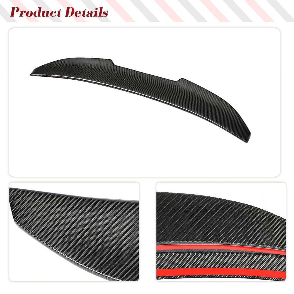 A6 Carbon Fiber Car Rear Trunk Racing Spoiler 2008-2011 for Audi A6 C6 Sedan Auto Rear Boot Lid Highkick Spoiler Wing Lip