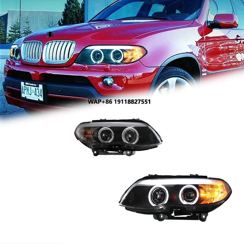 

FT Car Lights for X5 E53 Headlights 2004-2006 E53 LED Projetor Headlamp Daytime Running Light Automotive Accessories