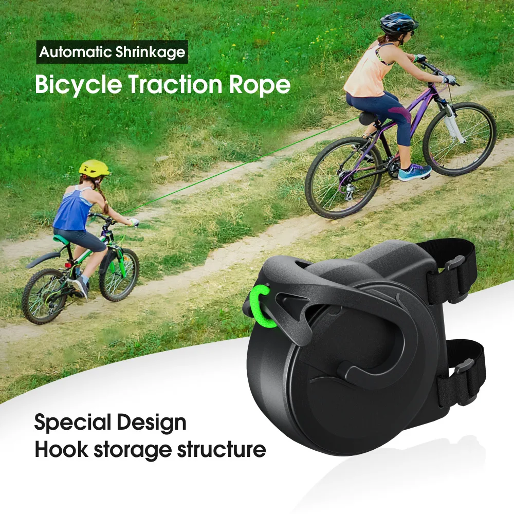 Bike Pull Rope Bicycle Tow  Parent-Child Elastic Trailer Rope Mountain Bicycle Traction Rope Outdoor Cycling Tools